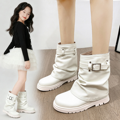 女童表演短靴女童皮靴