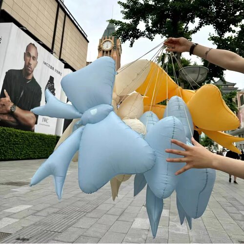 ins风磨砂蝴蝶结气球摆摊网红气球儿童生日派对橱窗装扮布置道具