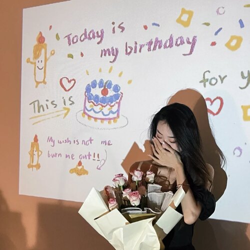 小红书同款生日装饰投影仪