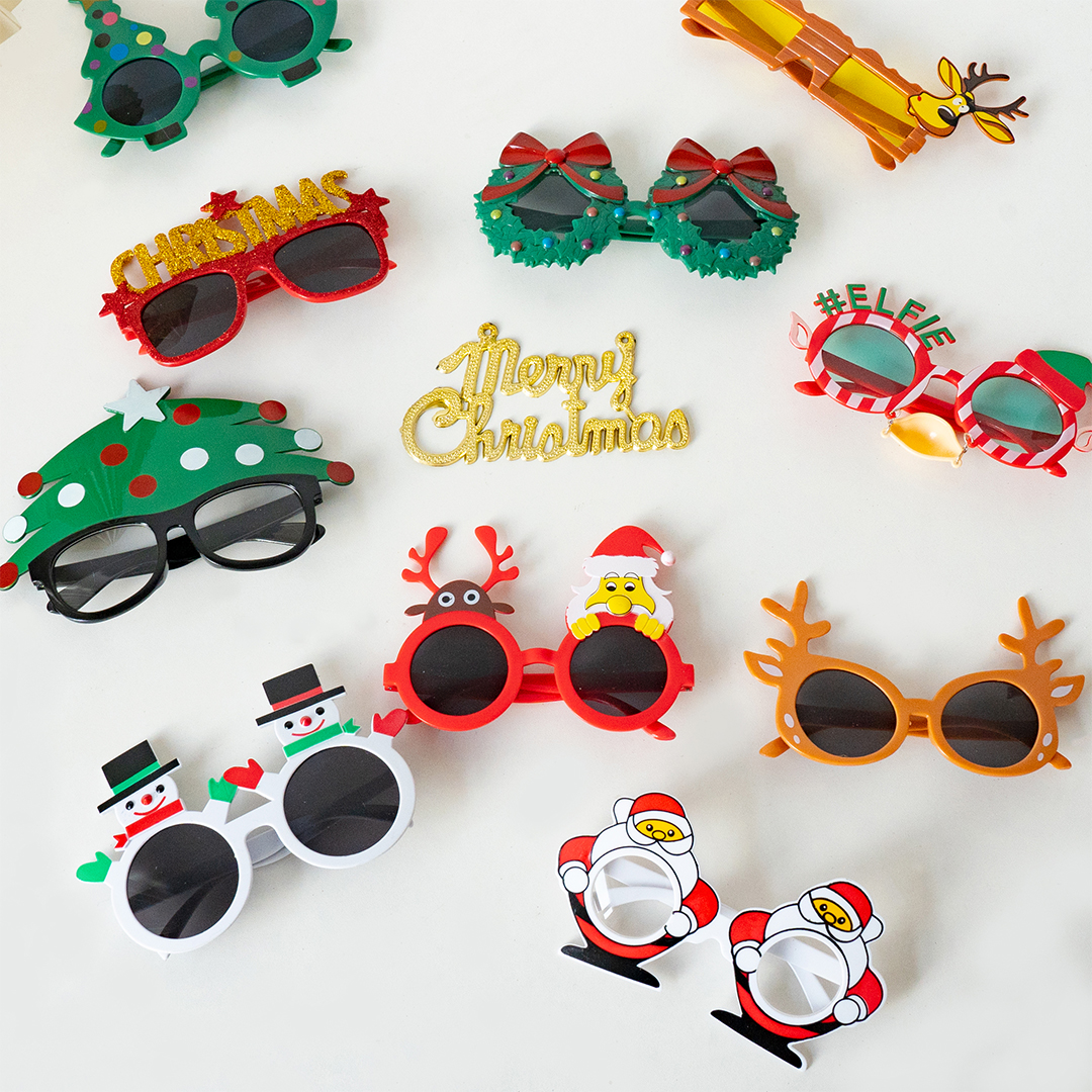 圣诞节装饰卡通眼镜小朋友礼物