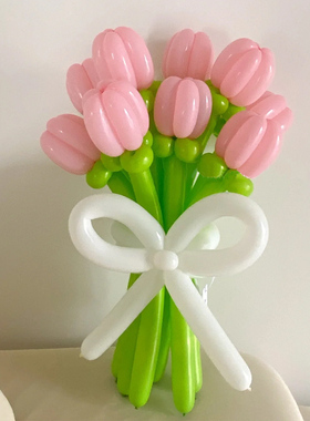 乳胶气球520花束朵ins风网红diy小红书郁金香花束户外野餐摆摊