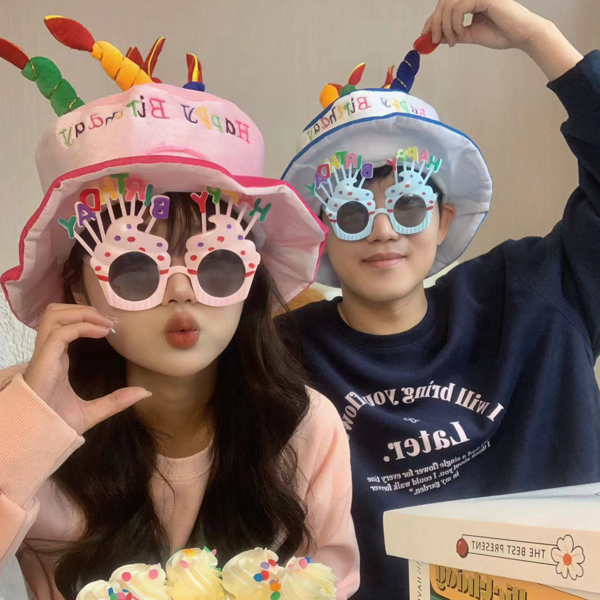 大号生日蛋糕帽子头饰派对