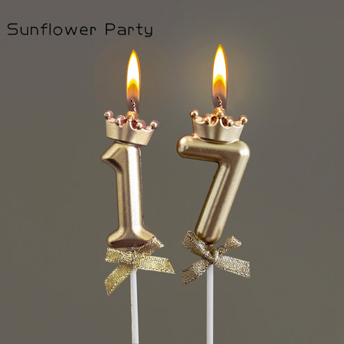 ins风创意金色皇冠数字蜡烛