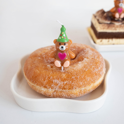 爱心小熊蜡烛蛋糕装饰插件