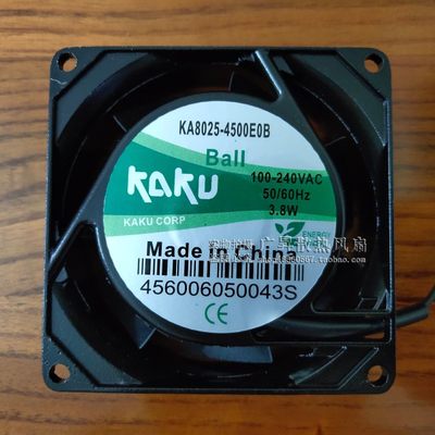 KA8025-4500E0B KaKU卡固交流风机 100-240V 3.8W 机箱散热风扇