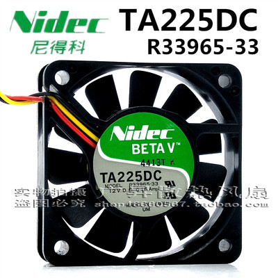 尼迪克NIDEC TA225DC R33965-33 6015 12V 0.16A 6cm 3线散热风扇