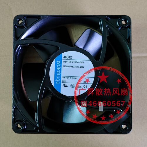 德国/ebmpapst TYP 4600N/X/Z 4606N/X/Z 110V 轴流散热风扇12CM
