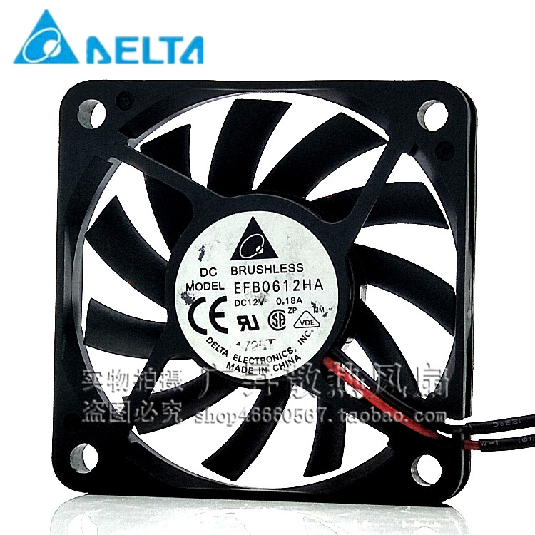 台达 EFB0612HA 6010 DC12V 0.18A 6CM 机箱设备 变频器散热风扇