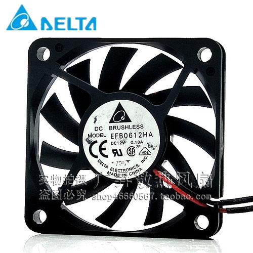台达 EFB0612HA 6010 DC12V 0.18A 6CM 机箱设备 变频器散热风扇