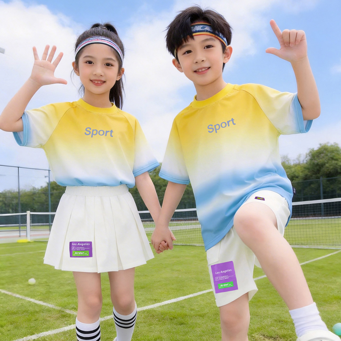 小学生校服夏季运动会开幕式服装儿童短袖班服幼儿园园服夏款套装