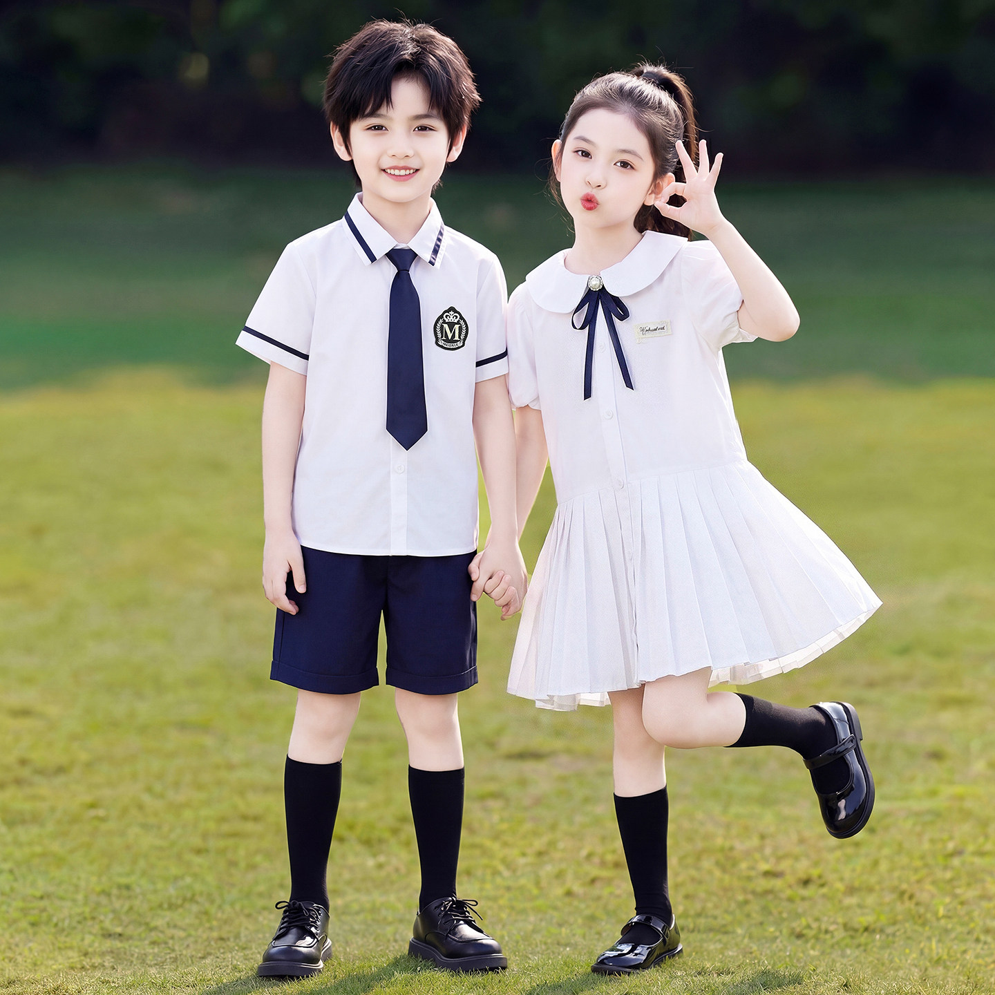 学院风六一儿童演出服夏季小学生演讲合唱表演服幼儿园毕业典礼服