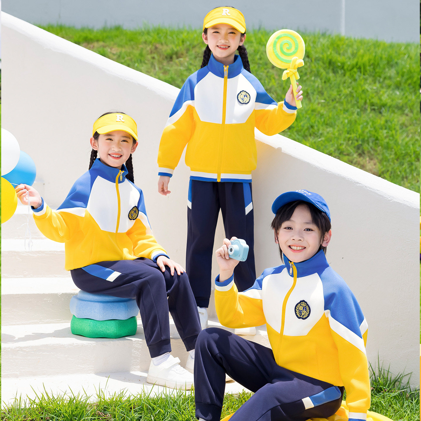 班服小学生校服定制套装儿童三件套学院风春秋季幼儿园园服男女童图片