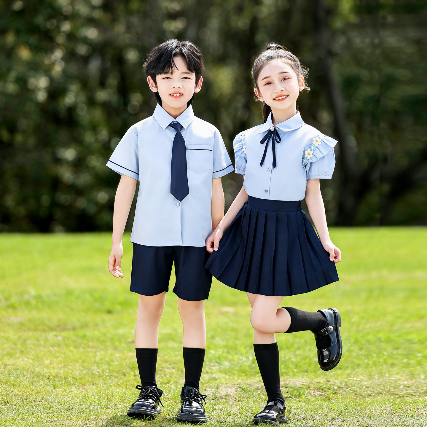六一儿童演出服小学生班服诗朗诵合唱服幼儿园毕业服装夏季表演服
