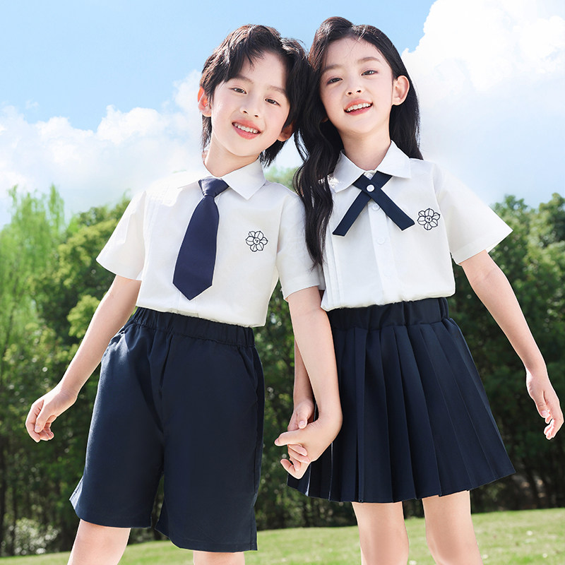 小学生班服夏季英伦衬衫套装幼儿园园服儿童校服毕业照合唱演出服