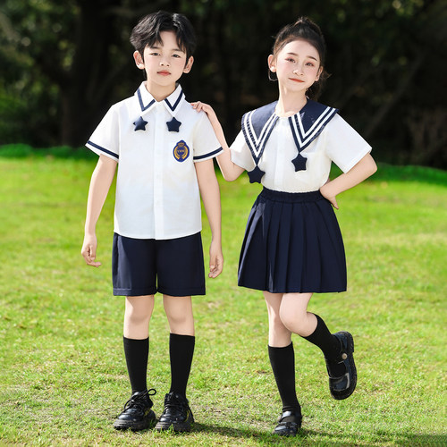 幼儿园园服夏季毕业服装大班拍照衣服六一儿童节典礼演出服表演服