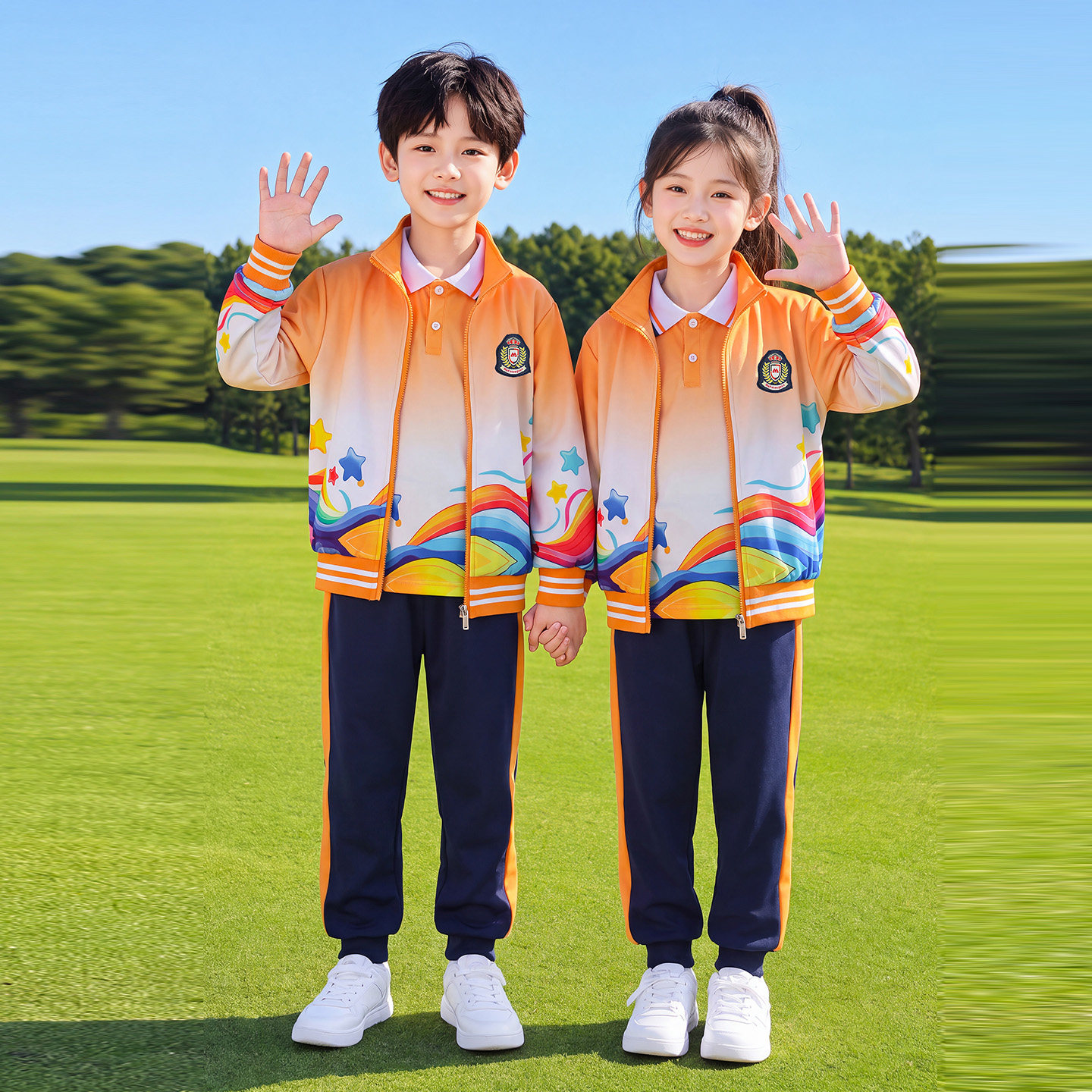 幼儿园园服春秋装三件套小学生校服夏季儿童班服套装运动服一年级