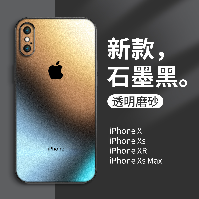 适用苹果x手机壳新款磨砂iPhonex透明镜头全包xsmax网红高级感xr液态硅胶保护套xmax男女款xs超薄防摔软壳10x