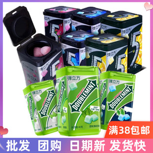 弹立方无糖口香糖清新口气多种果味 箭牌Five幻5绿箭40g瓶装