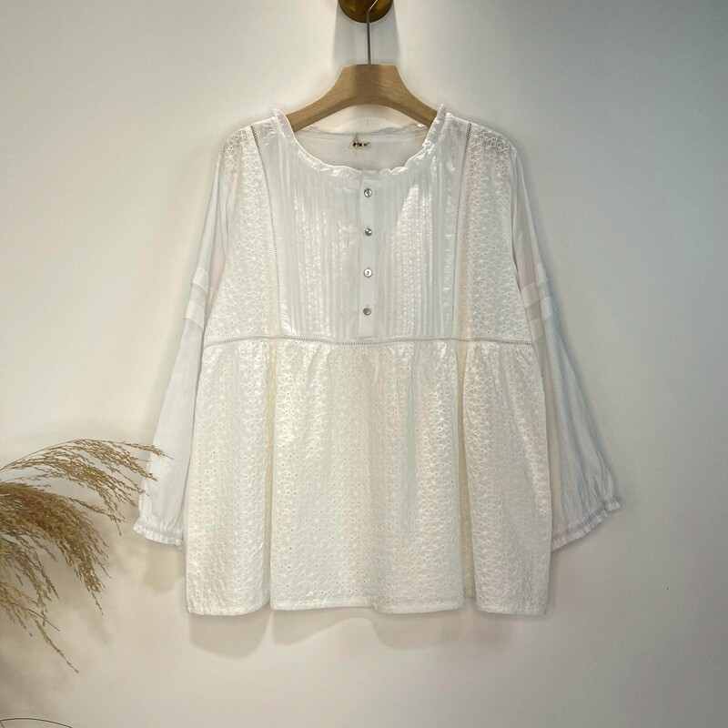 2025夏季新款娃娃款显瘦加肥大码女装纯色蕾丝拼接亚麻衫白衬衫