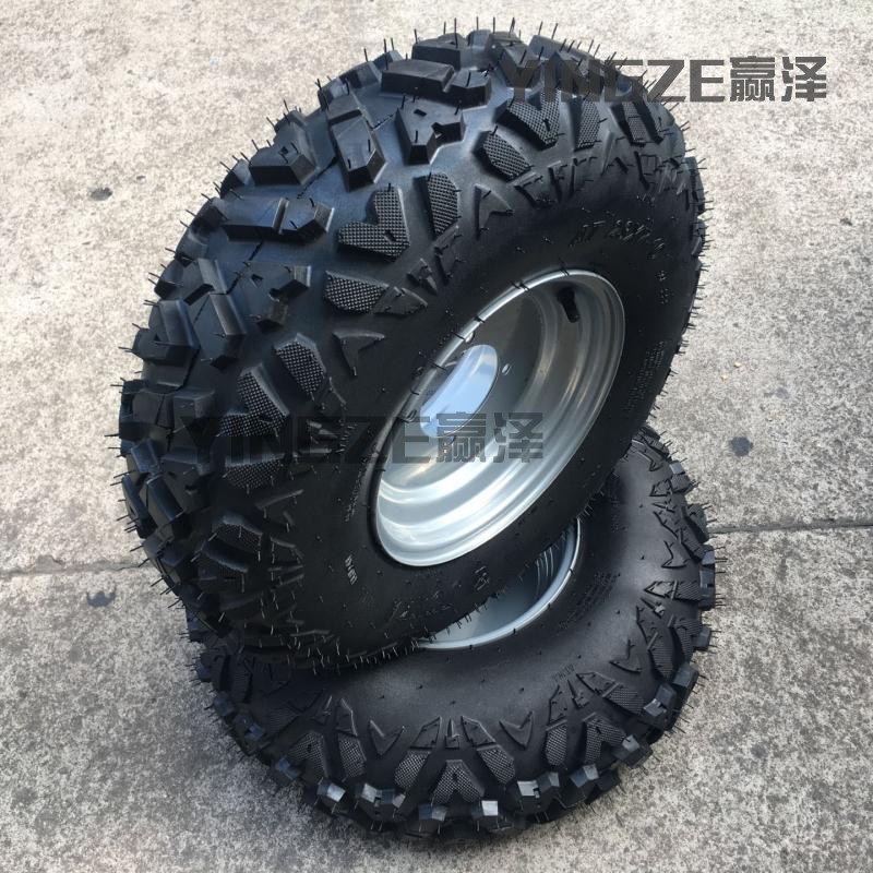 改装四轮卡丁车沙滩车配件22X10-10寸A字轮胎23X7-10寸真空胎轮毂