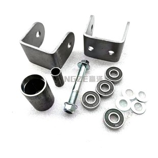 自制四轮电动卡丁车沙滩车配件车架连接件吊耳 轴承款管套 双孔