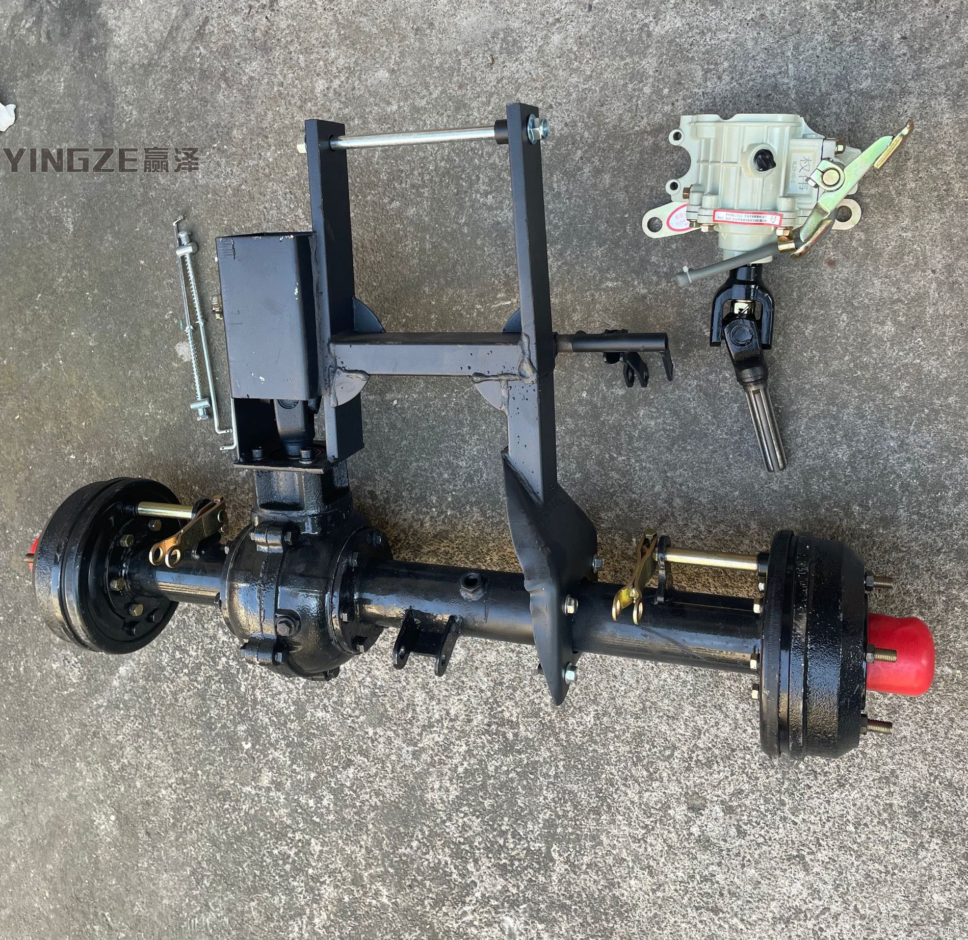 改装四轮三轮沙滩摩托车后悬挂 轴传动带差速器鼓刹后桥