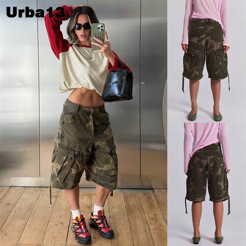Urba13买手店正品现货Jaded London林娜琏同款工装短裤迷彩七分裤