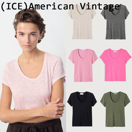 Ice买手店正品正途American vintage短袖法式基础款纯色U领T恤