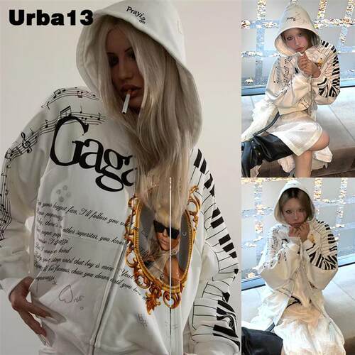 Urba13买手店现货正品praying欧美连帽开衫卫衣印花街头外套上衣