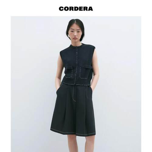 CORDERA 新款时尚百搭休闲简约针织马甲背心