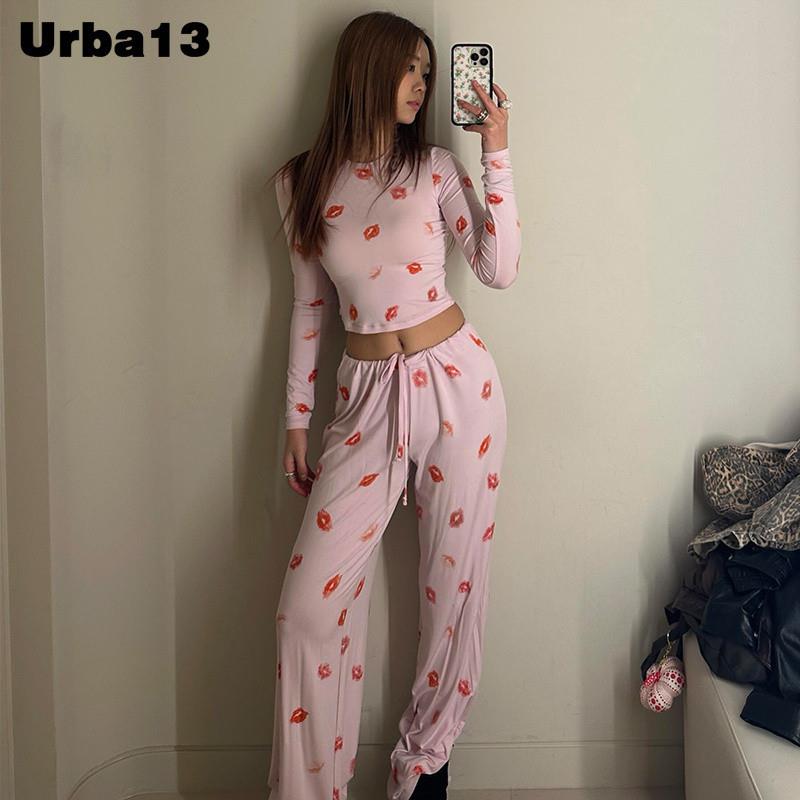 Urba13买手店正品现货SKIMS情人节限定唇印家居服长袖上衣套装