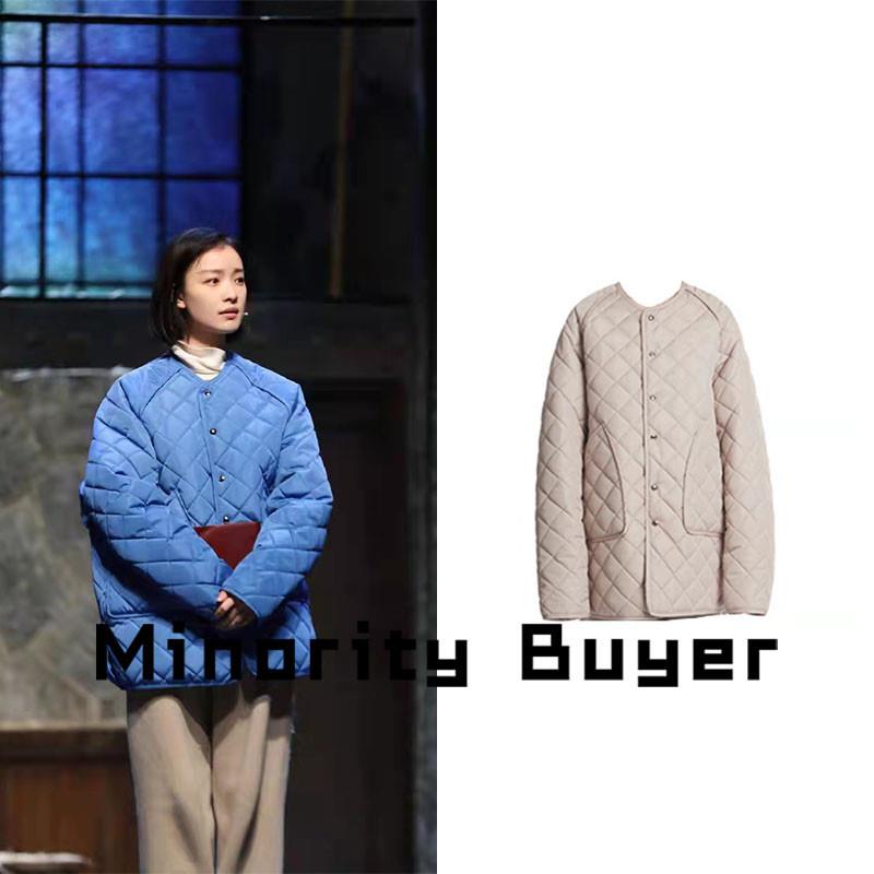 折价清仓 韩国买手 TRUNK PROJECT 倪妮宽松单排扣大口袋棉服现货