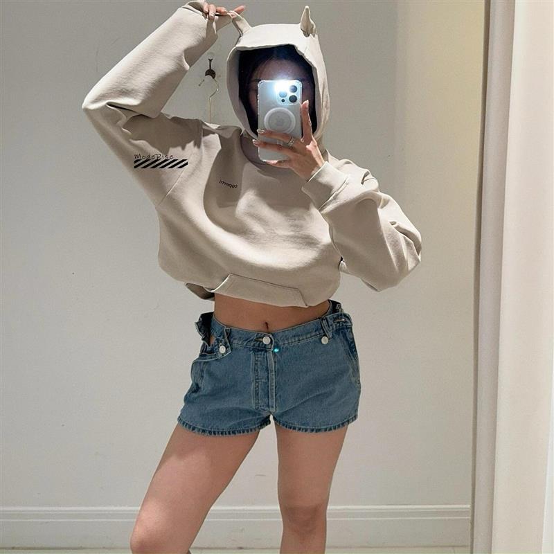 年末折扣价 Coperni 小微标恶魔角宽松卫衣连帽衫男女 jennie同款