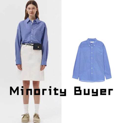 现货 买手店 Dunst Jennie金智妮同款百搭条纹衬衫女宽松长袖上衣