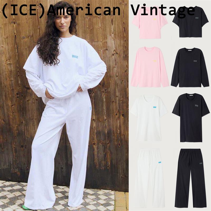 ice买手店正品American vintage套装新款休闲宽松长袖圆领T恤长裤