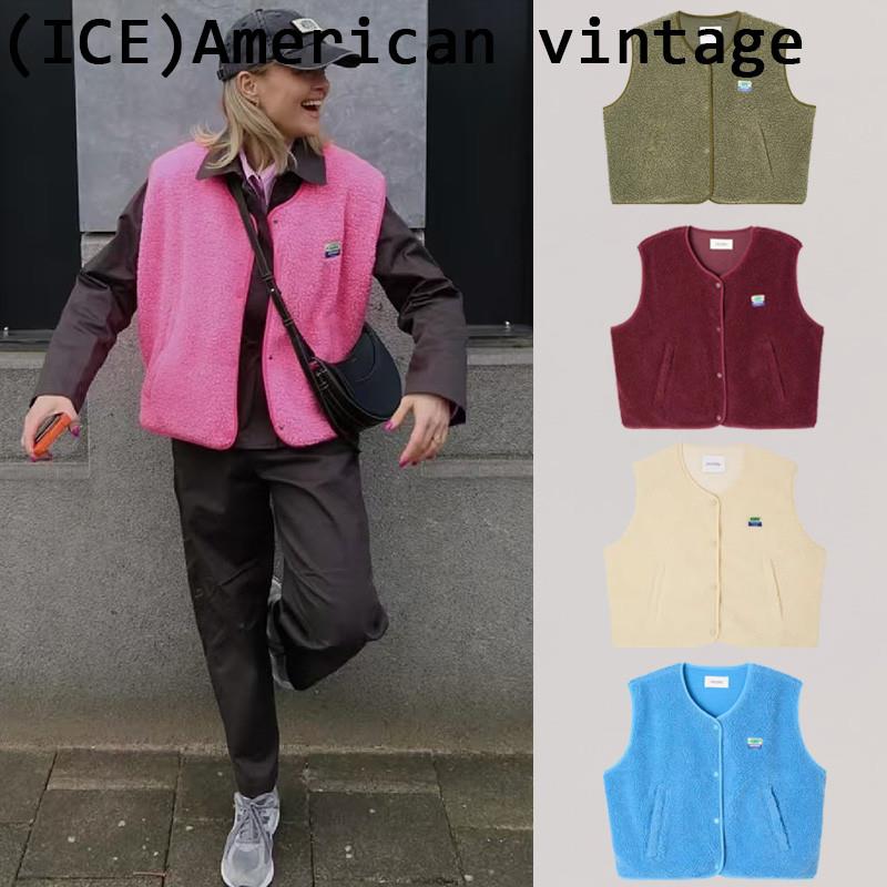 Ice买手店折扣American vintage马甲25新品摇粒绒无袖针织背心女