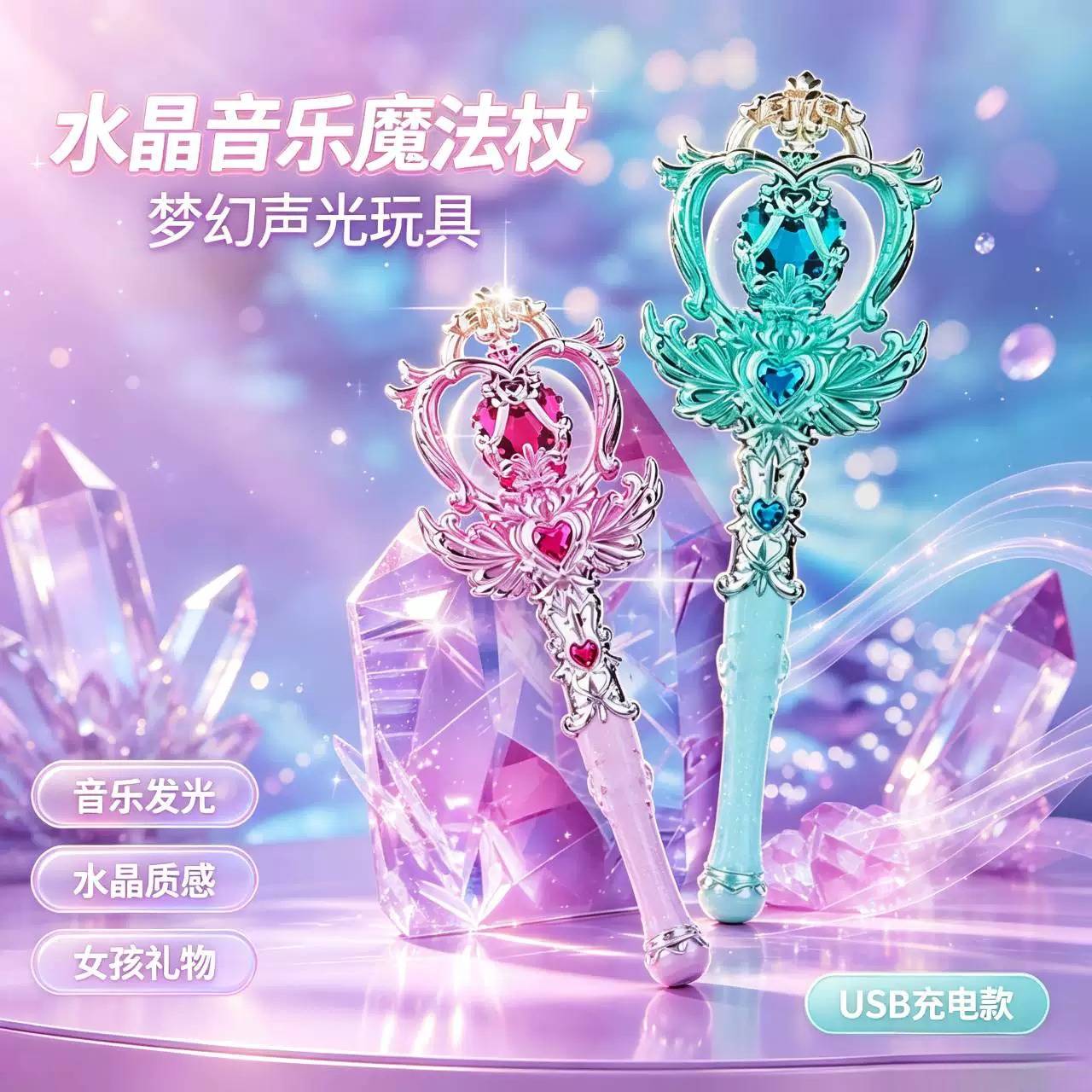 小仙女公主巴啦啦魔法棒发光权杖