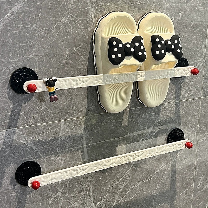 拖鞋沥水架浴室免打孔卫生间厕所门后鞋子收纳置物挂架壁挂式沥水