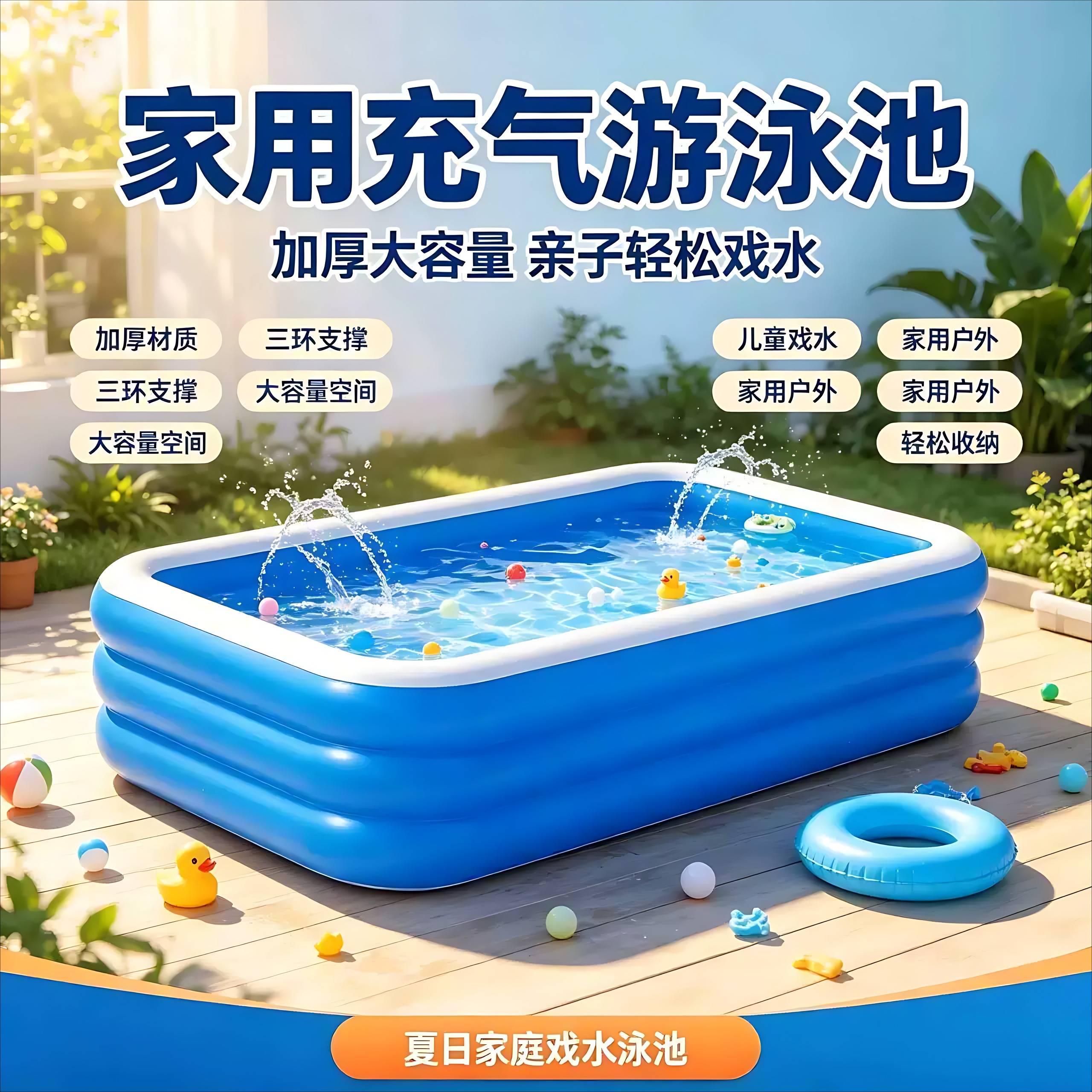 充气游泳池儿童家用折叠款大人