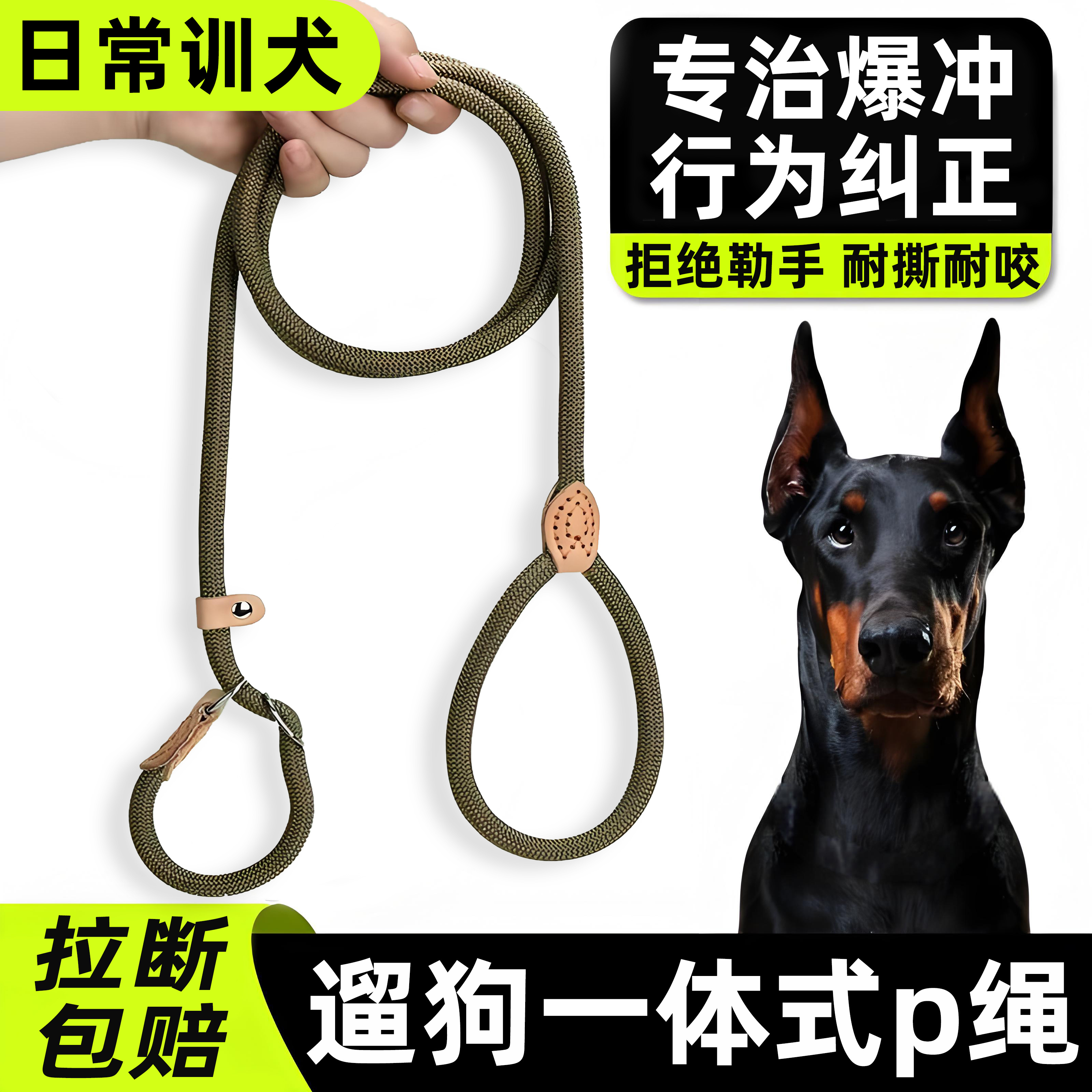 狗狗訓犬p繩牽引繩拉斷包賠