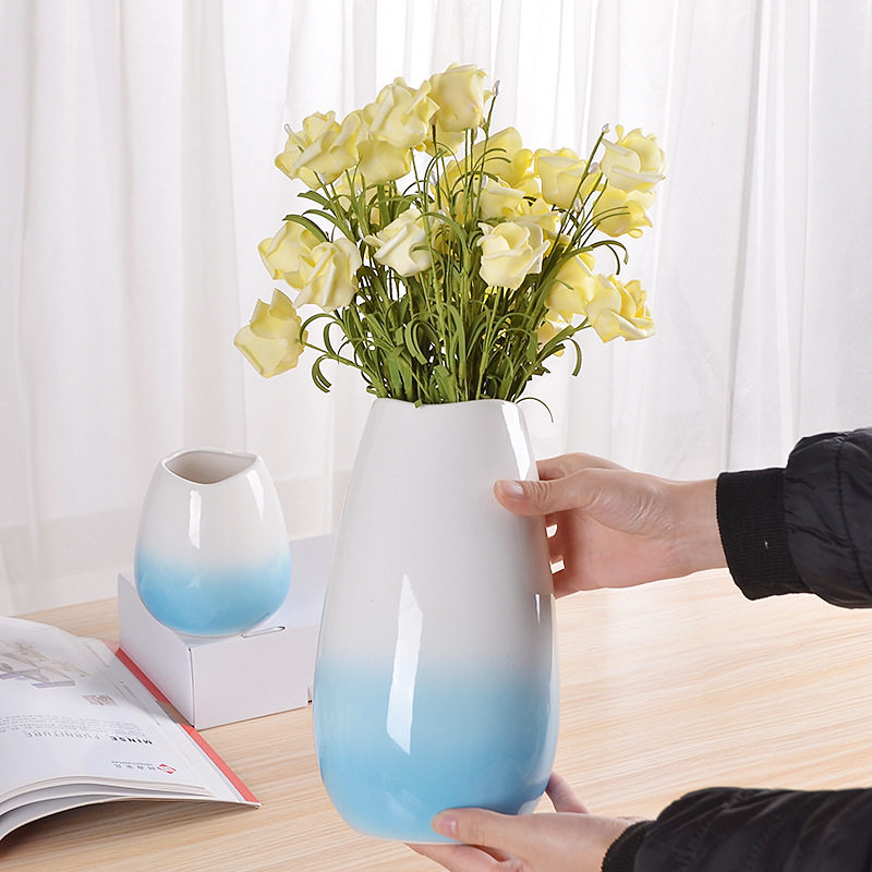 现代简约欧式花瓶透明彩色水培植物绿萝花瓶客厅装饰插花摆件创意