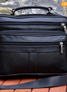 男士斜挎包手提包休闲单肩包背包收钱储物业务包便携包外出HP04d