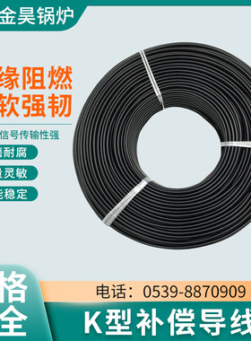K型热电偶测温0到1100度国标铜康铜KXRP 2X1高温屏蔽补偿导线