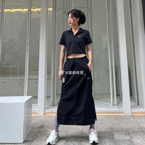 耐克女子侧开叉梭织半身裙
