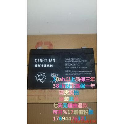 XINGYUAN 6V12Ah 电子秤蓄电池儿童玩具车消防主机星源 电池 电瓶