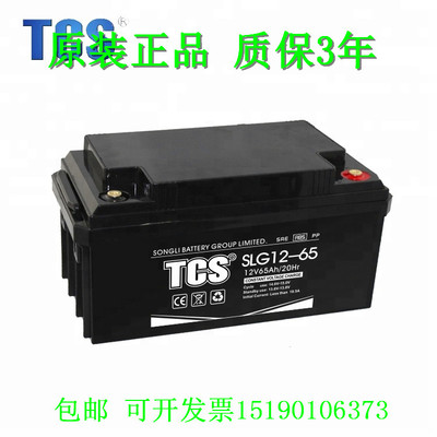 TCS蓄电池 SLG12-65 12V65AH电梯/直流屏UPS/铁路/设备电源 电瓶
