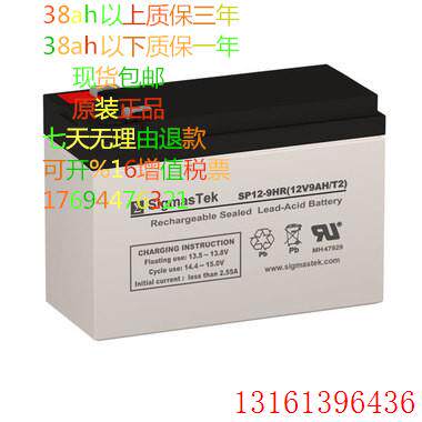 美国sigmas tek SP12-9HR电梯应急12V9AH蓄电池