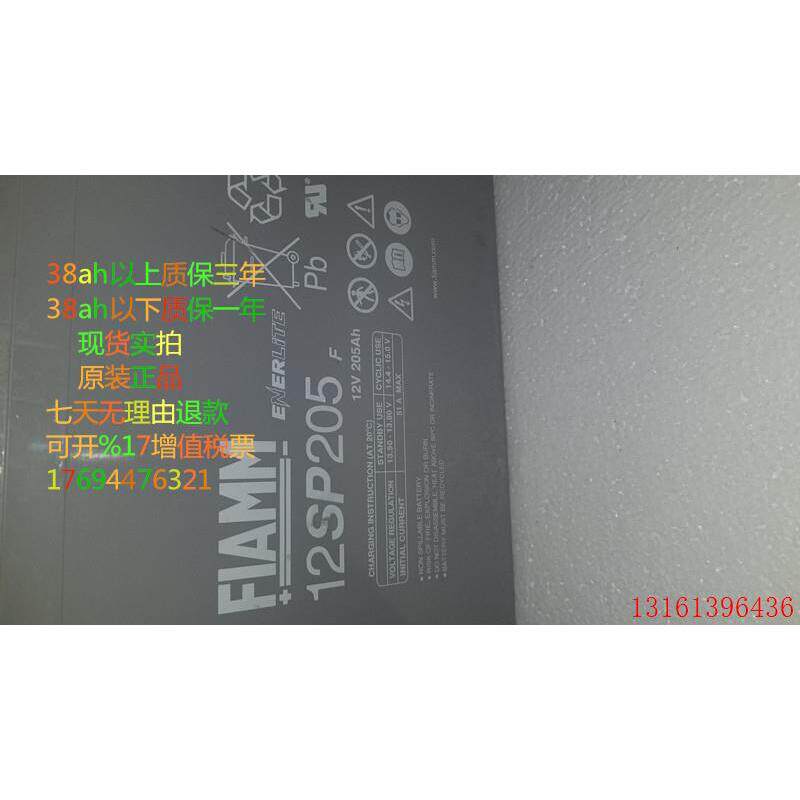 非凡蓄电池 12SP205 FIAMM12V205AH应急灯UPS消防报警专用 电瓶