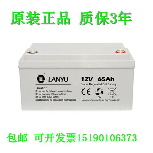 LANYU 蓄电池 12v65Ah 电梯/船舶/直流屏UPS/铁路/设备电源 电瓶