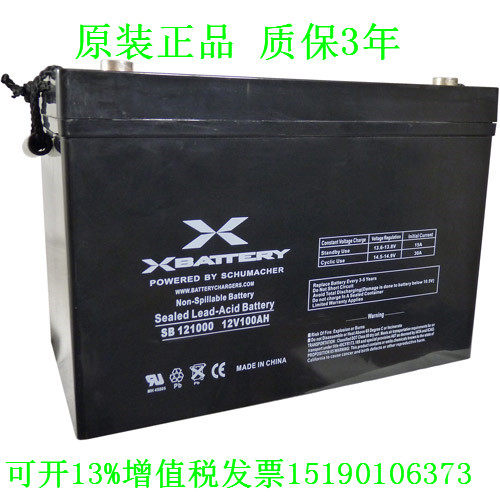 X BATTERY蓄电池SB121000 12V100AH进口免维护LED照明UPS设备电源